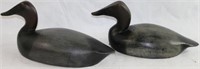 TWO WOODEN DECOYS BY TOM CHAMBERS ONTARIO,