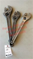 Bundle of (3) Crescent Wrenchs
