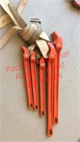 Bundle of (5) Ridgid belt pipe wrenches