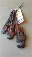 Bundle of (3) Ridgid pipe wrenches