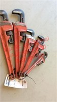 Bundle of (5) Ridgid pipe wrenches