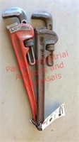 (2) Ridgid pipe wrenches