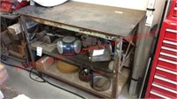 Steel roll around table/work bench
