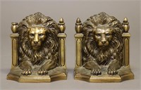 Lion Bronze Bookends