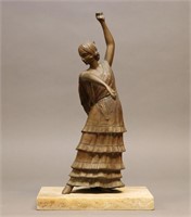Bronze Statue on Marble Base