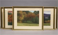 6 Framed Watercolor Paintings, Castle Grant