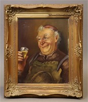 Oil on Canvas, a Jolly Friar