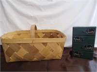 Vintage Basket,Doll House Size Dresser