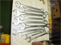 SET OF 10 COMBINATION WRENCHES