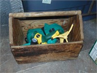 Wooden Box full of garden tools