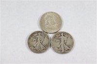 USA - 1935, 1943, 1954 Silver Quarters