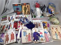 Vintage sewing patterns and craft supplies
