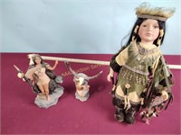 Native American doll and figurine great conditions