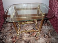 Brass and Glass Side Table