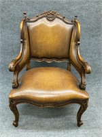 Theodore Alexander French Provincial Leather Chair