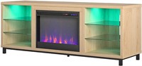 Ameriwood Home Lumina 70" Fireplace TV Stand
