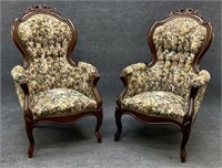Mahogany Victorian Parlor Chair