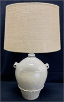Large Double Handle Pottery Jug Table Lamp