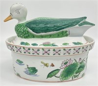 Chinoiserie Duck Covered Dish