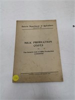 1921 milk production costs booklet