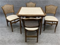 Mid Century Stakmore Co. Card Table & Chairs