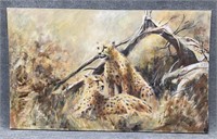 Cheetah Original Art on Canvas Signed J. Belland