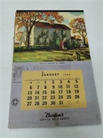 1946 borden's dairy calendar complete