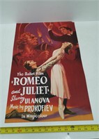 1950's romeo and juliet original ballet poster