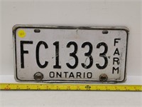 1970s ontario farm license plate