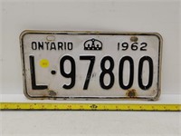1962 ontario license plate