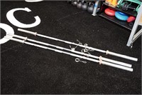 Titan Fitness Chrome Barbells w/ Clamps, 87"