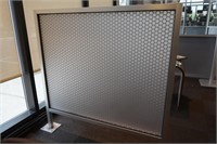 Contemporary Brushed Alum & Frost Glass Divider