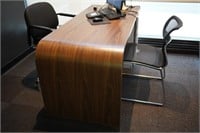 Wood Formica Contemp. Desk & Chairs Sets, 63"x27"
