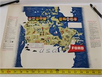 1951 ford of canada poster/map