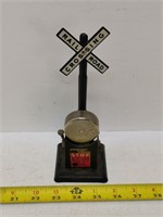 marx railroad crossin tin train set signal