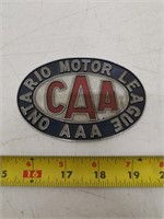 ontario motor league CAA radiator badge