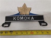 komoka ontario license plate topper