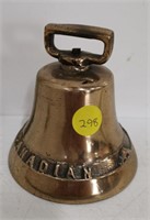 canadian beaver brass bell antique