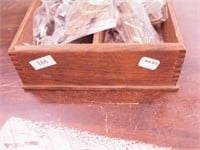 Wooden flatware box with two compartments