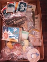 Box of ephemera including Bing Crosby ice cream