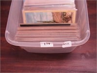 Container of vintage postcards, approximately
