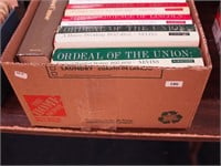 Box of Civil War books, mostly by Allan Nevins