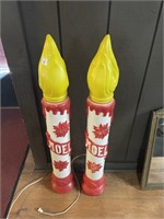 CHRISTMAS BLOW MOLD NOEL ELECTRIC CANDLES (2)