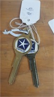 2 Vintage Chrysler Un-cut Car Keys