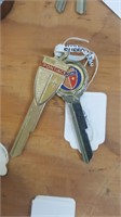 2 Vintage Pontiac Un-cut car Keys