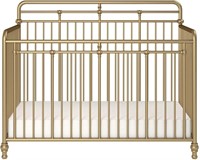 3 in 1 Convertible Metal Crib, Gold