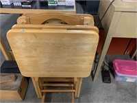 WOODEN TV TRAYS IN CARRIER