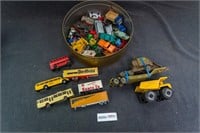 Plastic and Metal die cast match box cars