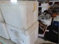 (2) Styrofoam Coolers