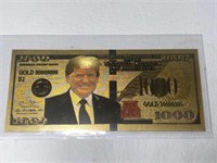 $1000 Trump 99999 Gold